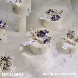Nến trụ hoa khô "D'lusso Flowers" 85gr